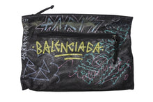 画像をギャラリービューアに読み込む, BALENCIAGA バレンシアガ 18SS Graffiti Clutch Bag グラフィティ クラッチバッグ 459745 ブラック 良品 中古 4b004145