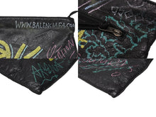 画像をギャラリービューアに読み込む, BALENCIAGA バレンシアガ 18SS Graffiti Clutch Bag グラフィティ クラッチバッグ 459745 ブラック 良品 中古 4b004145