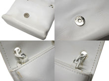 画像をギャラリービューアに読み込む, OFF WHITE オフホワイト バインダー クリップ ソフト ショルダーバッグ レザー ホワイト 良品 中古 4b004147