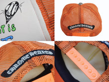 画像をギャラリービューアに読み込む, CHROME HEARTS クロムハーツ MATTY BOY マッティボーイ Sex Records It Is What It Is Trucker Hat メッシュキャップ オレンジ 美品 中古 4b004148