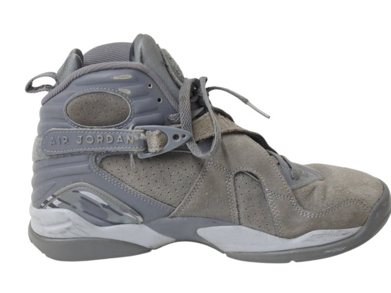 NIKE Air Jordan 8 Retro Sneakers 305381 Suede Size 26.5 Gray Good Condition Used 4b004153
