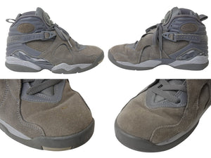 NIKE ナイキ エアジョーダン 8 レトロ スニーカー 305381 スウェード サイズ26.5 グレー 美品 中古 4b004153