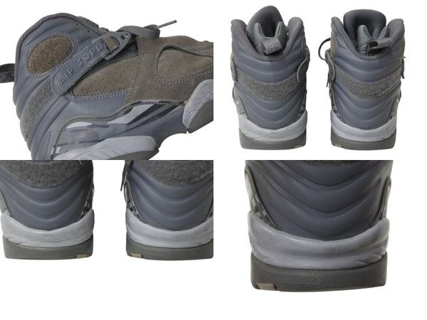 NIKE ナイキ エアジョーダン 8 レトロ スニーカー 305381 スウェード サイズ26.5 グレー 美品 中古 4b004153