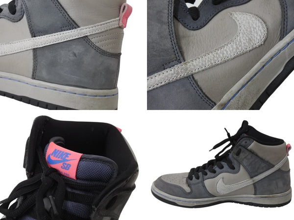 NIKE SB DUNK HI PRO ISO ナイキ ダンク ハイ プロ スニーカー グレー レザー 26.5cm DJ9800-001 中古 4b004154