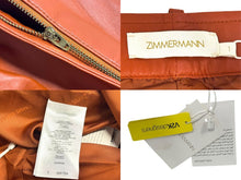 Load image into Gallery viewer, 新品未使用 ZIMMERMANN ジマーマン カーゴスカート スリット Illustration FW24 0726SF24 レザー オレンジ サイズ1 ゴールド金具 中古 4b004155