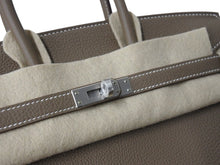 Load image into Gallery viewer, 新品未使用 HERMES エルメス ハンドバッグ K刻印 バーキン25 エトゥープ マットシルバー金具トゴ 中古 4b004159
