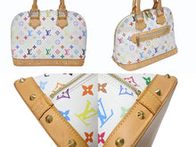 Load image into Gallery viewer, LOUIS VUITTON ルイヴィトン モノグラムマルチ アルマ ハンドバッグ M92647 村上隆 ホワイト ゴールド金具 美品 中古 4b004160