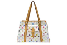 画像をギャラリービューアに読み込む, LOUIS VUITTON ルイヴィトン オーレリアMM トートバッグ M40094 村上隆 モノグラムマルチカラー ホワイト 美品 中古 4b004161