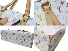 画像をギャラリービューアに読み込む, LOUIS VUITTON ルイヴィトン オーレリアMM トートバッグ M40094 村上隆 モノグラムマルチカラー ホワイト 美品 中古 4b004161