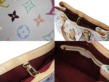 画像をギャラリービューアに読み込む, LOUIS VUITTON ルイヴィトン オーレリアMM トートバッグ M40094 村上隆 モノグラムマルチカラー ホワイト 美品 中古 4b004161