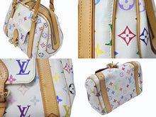 Load image into Gallery viewer, LOUIS VUITTON ルイヴィトン プリシラ ハンドバッグ M40096 モノグラム マルチカラー ホワイト 村上隆 美品 中古 4b004162