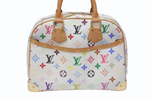 画像をギャラリービューアに読み込む, LOUIS VUITTON ルイヴィトン ハンドバッグ トゥルーヴィル モノグラム ホワイト マルチカラー M92663 ゴールド金具 中古 4b004163