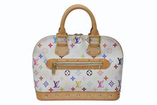 Load image into Gallery viewer, LOUIS VUITTON ルイヴィトン モノグラムマルチ アルマ ハンドバッグ M92647 村上隆 ホワイト ゴールド金具 美品 中古 4b004164
