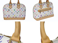 Load image into Gallery viewer, LOUIS VUITTON ルイヴィトン モノグラムマルチ アルマ ハンドバッグ M92647 村上隆 ホワイト ゴールド金具 美品 中古 4b004164