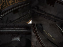 画像をギャラリービューアに読み込む, FENDI フェンディ ハンドバッグ マンマバケット ブラウン キャンバス レザー 26424 シルバー金具 美品 中古 4b004167