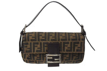 画像をギャラリービューアに読み込む, FENDI フェンディ ハンドバッグ マンマバケット ブラウン キャンバス レザー 26424 シルバー金具 美品 中古 4b004167