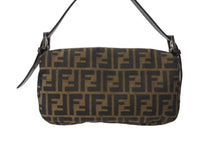 画像をギャラリービューアに読み込む, FENDI フェンディ ハンドバッグ マンマバケット ブラウン キャンバス レザー 26424 シルバー金具 美品 中古 4b004167