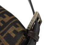 画像をギャラリービューアに読み込む, FENDI フェンディ ハンドバッグ マンマバケット ブラウン キャンバス レザー 26424 シルバー金具 美品 中古 4b004167