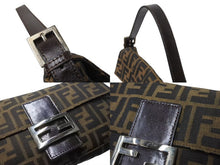 画像をギャラリービューアに読み込む, FENDI フェンディ ハンドバッグ マンマバケット ブラウン キャンバス レザー 26424 シルバー金具 美品 中古 4b004167