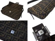 画像をギャラリービューアに読み込む, FENDI フェンディ ハンドバッグ マンマバケット ブラウン キャンバス レザー 26424 シルバー金具 美品 中古 4b004167