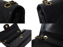 画像をギャラリービューアに読み込む, CHANEL シャネル マトラッセ23 Wフラップ Wチェーンショルダーバッグ 0番台 ココマーク ラムスキン ブラック ゴールド金具 美品 中古 4b004172
