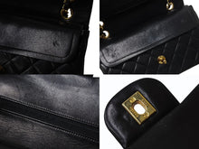 画像をギャラリービューアに読み込む, CHANEL シャネル マトラッセ23 Wフラップ Wチェーンショルダーバッグ 0番台 ココマーク ラムスキン ブラック ゴールド金具 美品 中古 4b004172