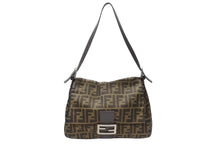 画像をギャラリービューアに読み込む, FENDI フェンディ ハンドバッグ マンマバケット ブラウン キャンバス レザー 26325 シルバー金具 美品 中古 4b004173