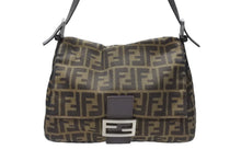 画像をギャラリービューアに読み込む, FENDI フェンディ ハンドバッグ マンマバケット ブラウン キャンバス レザー 26325 シルバー金具 美品 中古 4b004173