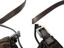 画像をギャラリービューアに読み込む, FENDI フェンディ ハンドバッグ マンマバケット ブラウン キャンバス レザー 26325 シルバー金具 美品 中古 4b004173