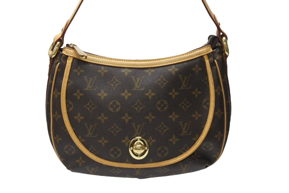 LOUIS VUITTON ルイヴィトン トゥラムPM ワンショルダーバッグ M40076 モノグラム PVC レザー ブラウン 廃盤 美品 中古 4b004179