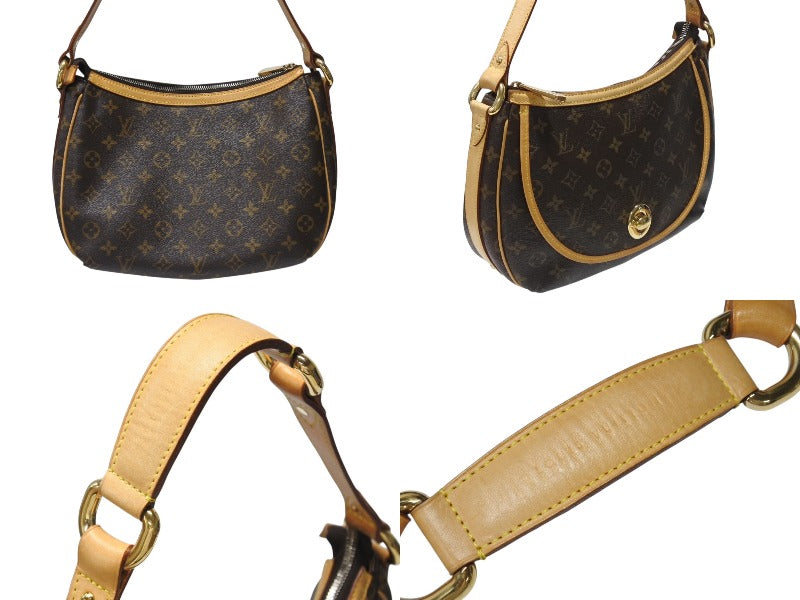LOUIS VUITTON ルイヴィトン トゥラムPM ワンショルダーバッグ M40076 モノグラム PVC レザー ブラウン 廃盤 美品 中古 4b004179