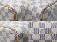 画像をギャラリービューアに読み込む, 極美品 LOUIS VUITTON ルイヴィトン スピーディ25 ハンドバッグ N41371 ダミエアズールキャンバス ホワイト ブラウン 中古 4b004185