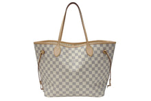 画像をギャラリービューアに読み込む, 極美品 LOUIS VUITTON ルイヴィトン ネヴァーフルMM トートバッグ N51107 ダミエアズールキャンバス ホワイト 中古 4b004187