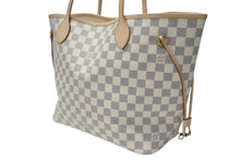 画像をギャラリービューアに読み込む, 極美品 LOUIS VUITTON ルイヴィトン ネヴァーフルMM トートバッグ N51107 ダミエアズールキャンバス ホワイト 中古 4b004187