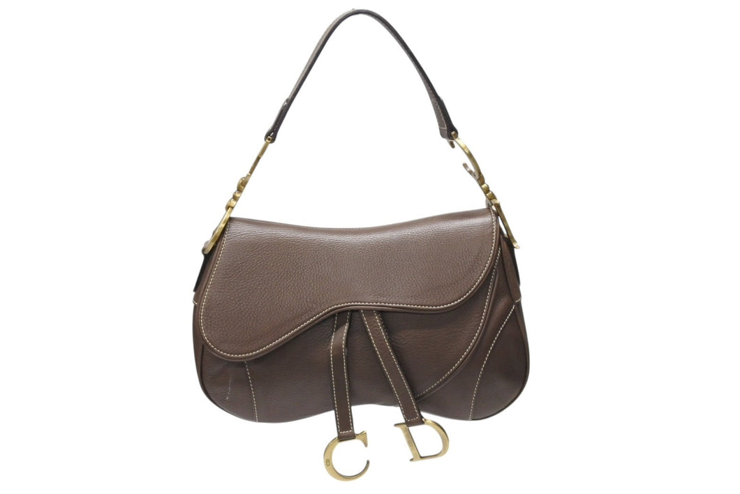 Christian Dior クリスチャンディオール レザー サドルバッグ ワン