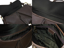 画像をギャラリービューアに読み込む, Christian Dior クリスチャンディオール レザー サドルバッグ ワンショルダーバッグ カーフスキン ブラウン ゴールド金具 美品 中古 4b004188