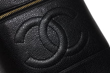 Load image into Gallery viewer, 極美品 CHANEL シャネル バニティ ハンドバッグ ブラック キャビアスキン 3番台 ココマーク ロゴ 小物入れ ゴールド金具 中古 4b004192
