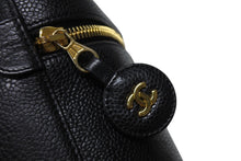 Load image into Gallery viewer, 極美品 CHANEL シャネル バニティ ハンドバッグ ブラック キャビアスキン 3番台 ココマーク ロゴ 小物入れ ゴールド金具 中古 4b004192