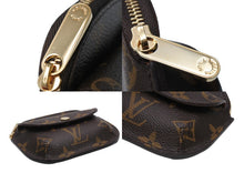 Load image into Gallery viewer, 極美品 LOUIS VUITTON ルイヴィトン ポルトモネシリング コインケース 小銭入れ M60025 PVC ブラウン ゴールド金具 中古 4b004194