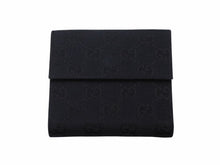 画像をギャラリービューアに読み込む, 極美品 GUCCI グッチ 二つ折り財布 Wホック財布 エクリプス イタリア製 GGキャンバス ブラック シルバー金具 中古 4b004195