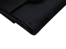 画像をギャラリービューアに読み込む, 極美品 GUCCI グッチ 二つ折り財布 Wホック財布 エクリプス イタリア製 GGキャンバス ブラック シルバー金具 中古 4b004195