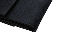 画像をギャラリービューアに読み込む, 極美品 GUCCI グッチ 二つ折り財布 Wホック財布 エクリプス イタリア製 GGキャンバス ブラック シルバー金具 中古 4b004195