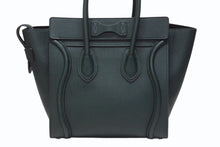 画像をギャラリービューアに読み込む, 極美品 CELINE セリーヌ ラゲージ マイクロショッパー ハンドバッグ イタリア製 レザー ダークグリーン ゴールド金具 中古 4b004197