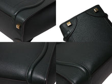 画像をギャラリービューアに読み込む, 極美品 CELINE セリーヌ ラゲージ マイクロショッパー ハンドバッグ イタリア製 レザー ダークグリーン ゴールド金具 中古 4b004197