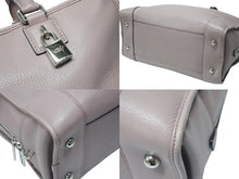 画像をギャラリービューアに読み込む, LOEWE ロエベ AMAZONA 36 アマソナ 36 ハンドバッグ レザー ダスティピンク エンボスロゴ シルバー金具 美品 中古 4b004203