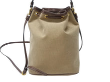 画像をギャラリービューアに読み込む, PRADA プラダ 2WAYバッグ ハンドバッグ ショルダーバッグ ジャガード レザー ベージュ ブラウン ゴールド金具 美品 中古 4b004204