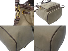 画像をギャラリービューアに読み込む, PRADA プラダ 2WAYバッグ ハンドバッグ ショルダーバッグ ジャガード レザー ベージュ ブラウン ゴールド金具 美品 中古 4b004204