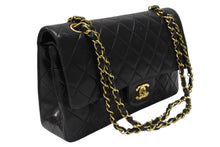 画像をギャラリービューアに読み込む, CHANEL シャネル マトラッセ25 Wフラップ Wチェーンショルダーバッグ 3番台 ココマーク ラムスキン ブラック 美品 中古 4b004206