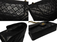 画像をギャラリービューアに読み込む, CHANEL シャネル マトラッセ25 Wフラップ Wチェーンショルダーバッグ 3番台 ココマーク ラムスキン ブラック 美品 中古 4b004206
