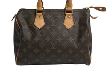 Load image into Gallery viewer, LOUIS VUITTON ルイヴィトン スピーディー25 ハンドバック M41528 モノグラム PVC レザー ブラウン ゴールド金具 美品 中古 4b004207